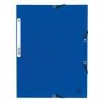 Exacompta : Chemise Cartonnée élastique A4 - Fabriquée en France - Bleu